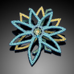 Teal Lily Pin  - Sold ($300)