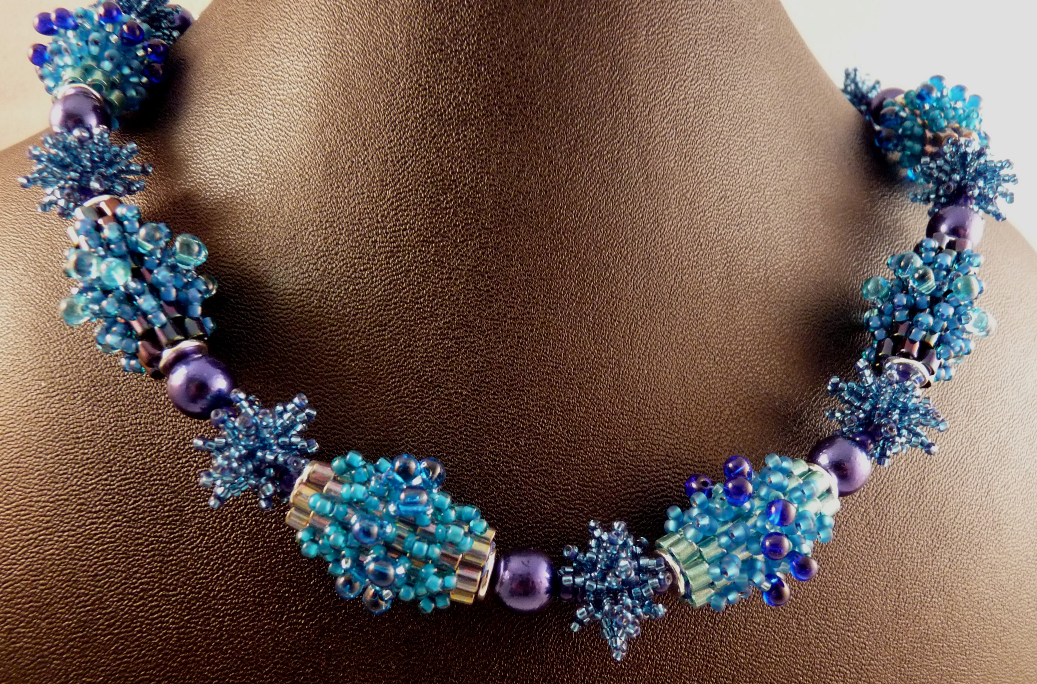 lilac bead necklace